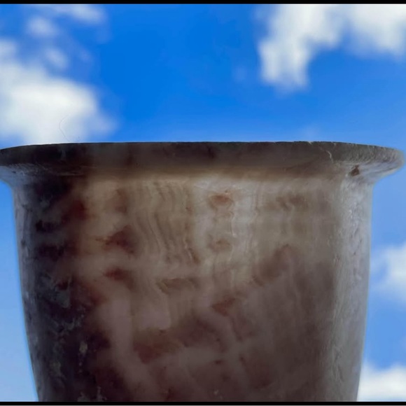 Authentic Alabaster Egyptian Vase 1999